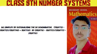 06SIMPLIFY BY RATIONALISING THE DE DENOMINATOR 7SQRT3 5SQRT2SQRT48  SQRT18 11 2 [upl. by Jacobs]