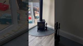 Installing a log burner IN SUMMER 🔥🔥🔥renovation logburner [upl. by Dnomder]