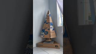 Diy pohon natal dari kardus [upl. by Ettenuahs]