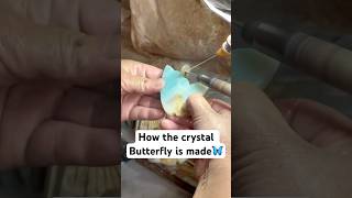 This is how the crystal butterfly is made🦋🔮❤️ crystalfactory crystalbutterfly [upl. by Ahseile]