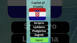 Capital of Croatiashorts video generalknowledge worldquiz quizquiz gk ldc capital english [upl. by Suoilenroc]