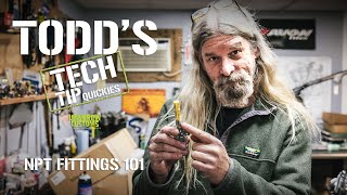 Todds Tech Tip Quickies  NPT Fittings 101  Motorcycle Fuel Valves Hose Barb Fittings and Plugs [upl. by Llehsam]