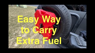 Rotopax Fuel Tank and Mount Unboxing and Use with Aluminess Tire Carrier [upl. by Eduardo]