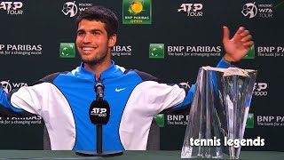 Carlos Alcaraz Press Conference After Winning Indian Wells in Spanish [upl. by Mace668]