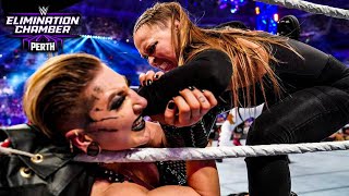 Ronda Rousey vs Rhea Ripley  WWE Elimination Chamber [upl. by Nosae]