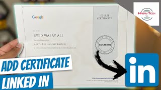 How to Add Coursera Certificate in LinkedIn Profile 2022  Add Coursera Certificate on LinkedIn [upl. by Hamitaf]