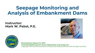 Seepage Monitoring and Analysis of Embankment Dams2014 [upl. by Randall]