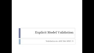 37  Explicit Model Validation [upl. by Ransome]