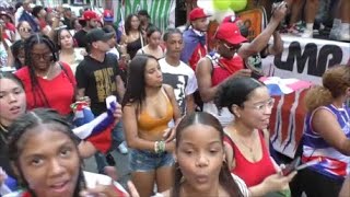 DOMINICAN REPUBLIC GIRLS DANCE AT DOMINICAN DAY PARADE 2023 NEW YORK CITY [upl. by Annadiana]