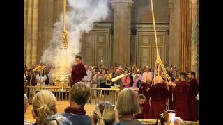 The Botafumeiro Incense Burner Swings at the Pilgrims Mass in St James Cathedral [upl. by Cornela]