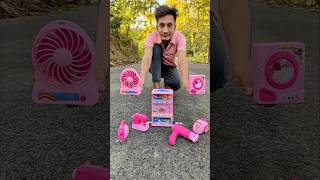 Satisfying With Unboxing Review Toys Vending Machine Washing MachineHair Dryer iron amp fan [upl. by Nerac]