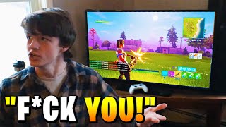 Kid Turns Off TV In Front Of Friends To play Fortnite ENDS BADLY [upl. by Pudens]