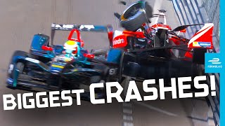 Biggest Crashes In Formula E History [upl. by Kitarp]