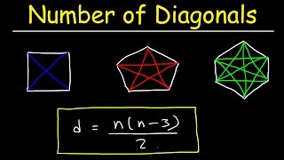 Number of Diagonals In a Regular Polygon  Geometry [upl. by Shulamith79]