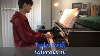 Taylor Swift tolerate it from evermore  Piano Cover by Jin Kay Teo [upl. by Nomor]