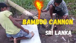 උණ වෙඩි  Una Wedi Bamboo Cannon 🔥🔥 Sri Lanka 🇱🇰 shorts [upl. by Aliekat]