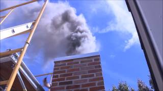 What a chimney flue fire looks like from high above [upl. by Boatwright300]