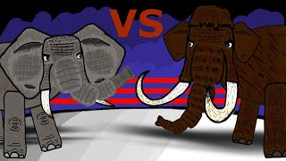 ELEPHANT vs WOOLLY MAMMOTH [upl. by Nossyla27]