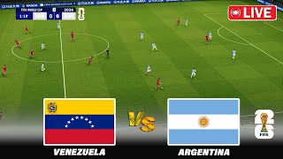 🔴VENEZUELA vs ARGENTINA  FIFA World Cup 2026 Qualifiers  Full Match  PES Game Simulation [upl. by Goto]