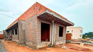 CONSTRUÇÃO DE 4 CASAS BARATAS PEQUENAS E MODERNAS EM TERRENO DE 12 X 30  KITNET  OBRA [upl. by Montague]