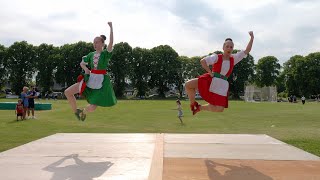 Irish Jig dance competition with Rachael Walker during 2023 Oldmeldrum Highland Games in Scotland [upl. by Rahal]