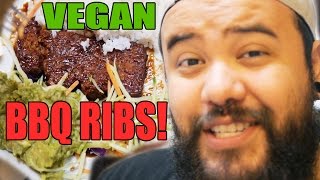 Vegan Hickory BBQ Riblets  Vegan Quick Meals [upl. by Proudfoot941]