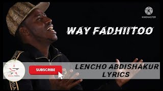 Lencho Abdishakur Way Fadhiitoo New Ethiopian Oromo MusicMiasa Media2022 [upl. by Jarek]