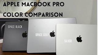 MacBook Pro M3 Pro Color Comparison  Space Black  Space Gray  Silver [upl. by Siuluj]