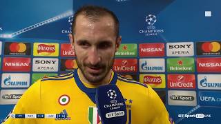 Emotional Giorgio Chiellini dedicates Juventus victory to Davide Astori [upl. by Berthe]