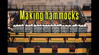 HMS Victory  part 54 Making Hammocks [upl. by Ahsenik859]