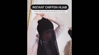 Instant Chiffon Hijab comes with an undercap attached to the hijab [upl. by Cooperstein]