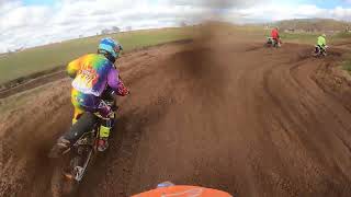 Sherwood mx Round 1 race 1 Vets WRMXC 2024 GoPro pt1 motocross mx [upl. by Sacttler]