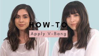 Howto Apply Clipin Bangs  VBangs by The Hair Shop [upl. by Attenyt]