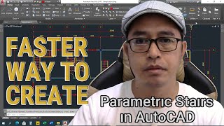 Faster way to create parametric  dynamic stairs in AutoCAD [upl. by Sarilda292]