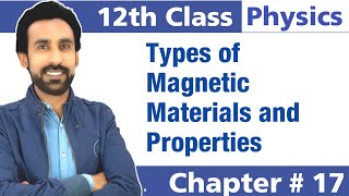 Paramagnetic Diamagnetic and Ferromagnetic Materials  12th Class Physics  Chapter 17 [upl. by Magdalena59]