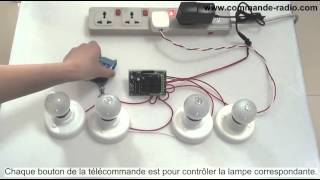 Comment Utiliser Kit Interrupteur Télécommande Sans Fil CC Pour Contrôler lumières CA [upl. by Novart]