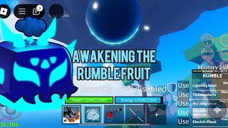 awakening the rumble fruit in blox fruits ⛈️  blox fruits [upl. by Johna]