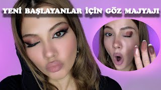 Makyaja Yeni Başlayanlar İçin Sıfırdan Göz Makyajı 💗 [upl. by Holtz]