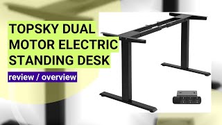 TOPSKY Dual Motor Electric Standing Desk Review Is It Worth It [upl. by Riabuz]