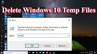 Delete Temp Files in Windows 10 Using Run [upl. by Cooper]