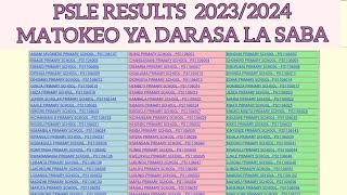 BREAKING NECTA Matokeo ya Darasa la SABA 20232024 PSLE Results tazama hapa [upl. by Melentha]