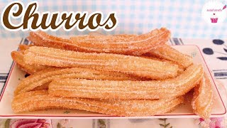 CHURROS 💖 churros caseros SIN HUEVO  Postres de Vane [upl. by Nirahs]