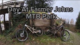 Day At Farmer Johns MTB Park Double Crash [upl. by Robyn114]