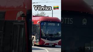 Vilnius new trolleybus 🇱🇹 Škoda 32Tr SOR at Stotis [upl. by Verdie]