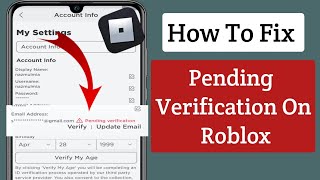 How To Fix Pending Verification On Roblox 2023  Roblox Email Pending Verification [upl. by Ytinav]