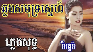 ឆ្លងសមុទ្រស្នេហ៍ karaoke ភ្លេងសុទ្ធ និរត្តន៍ [upl. by Eenehs756]