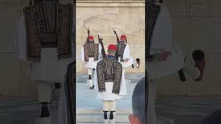 The great evzones presidential elite guard shortvideo movementathensgreece [upl. by Nyletak57]