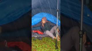 Drenched after setting up the tent in heavy rain camping solocamping solocampinginheavyrain rain [upl. by Nord843]