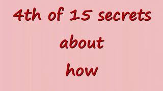 4th of 15 Secrets of a Happy Marriage [upl. by Del742]