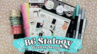 B6 Stalogy Planner Setup  Plan with Me Bullet Journal Planner with Happy Planner Stickers  PWM [upl. by Carlstrom]